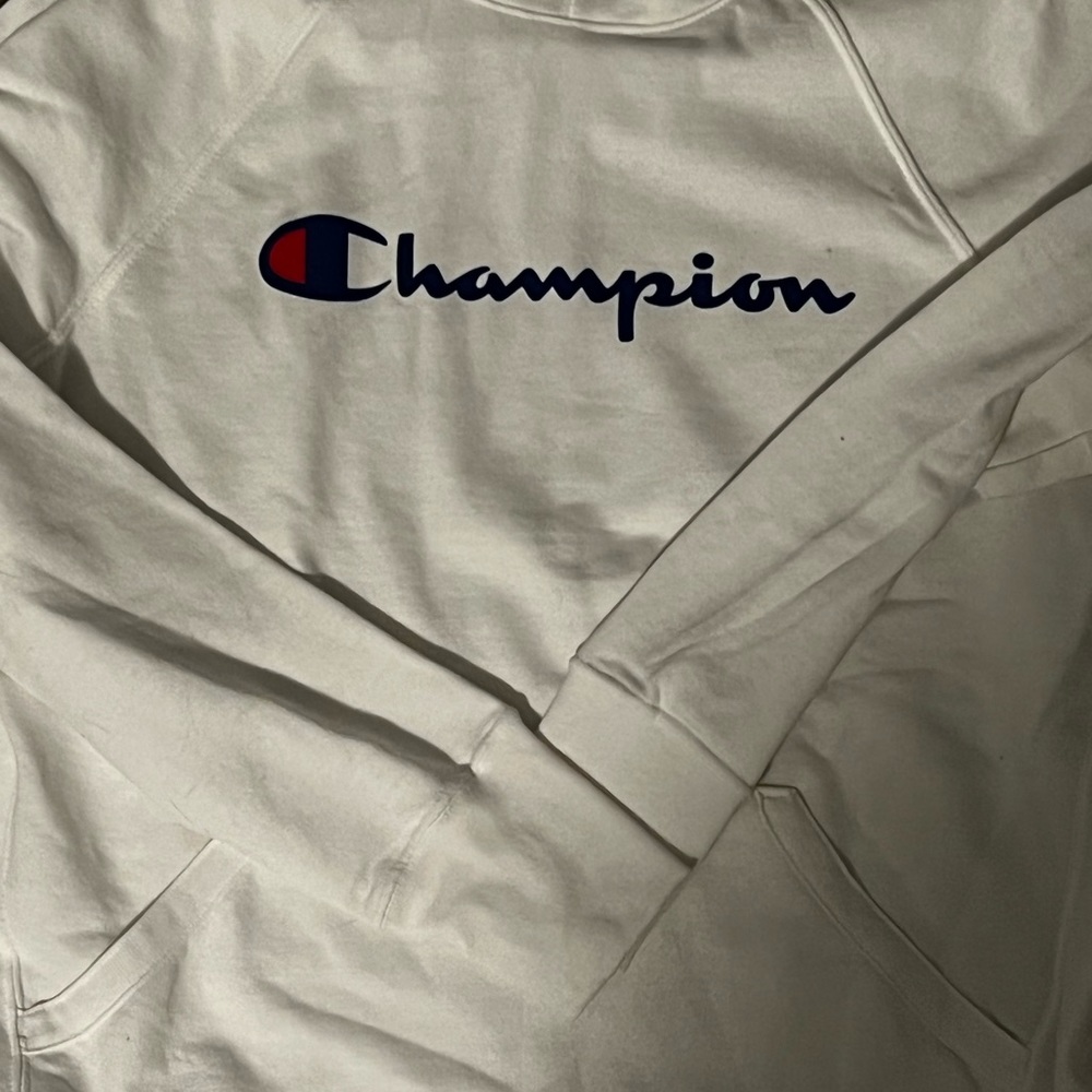 White Champion hoodie